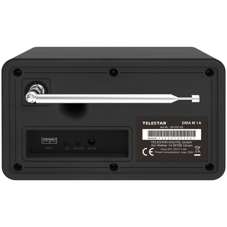 TELESTAR DIRA M 1 A EWF Kompakt mono-multifunksjonsradio svart