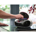 Lenco Bærbar FM-radio, CD- og USB-spiller Rosa Lenco Bærbar FM-radio, CD- og USB-spiller Rosa
