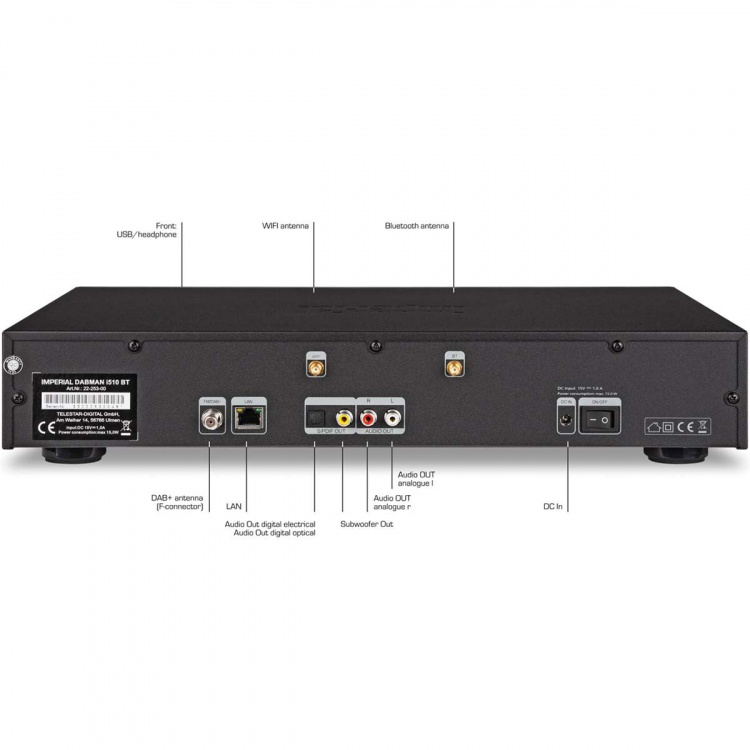 imperial DABMAN i510 BT multifunksjonell radio DAB+ / FM / Internett / Bluetooth Svart imperial DABMAN i510 BT multifunksjonell radio DAB+ / FM / Internett / Bluetooth Svart