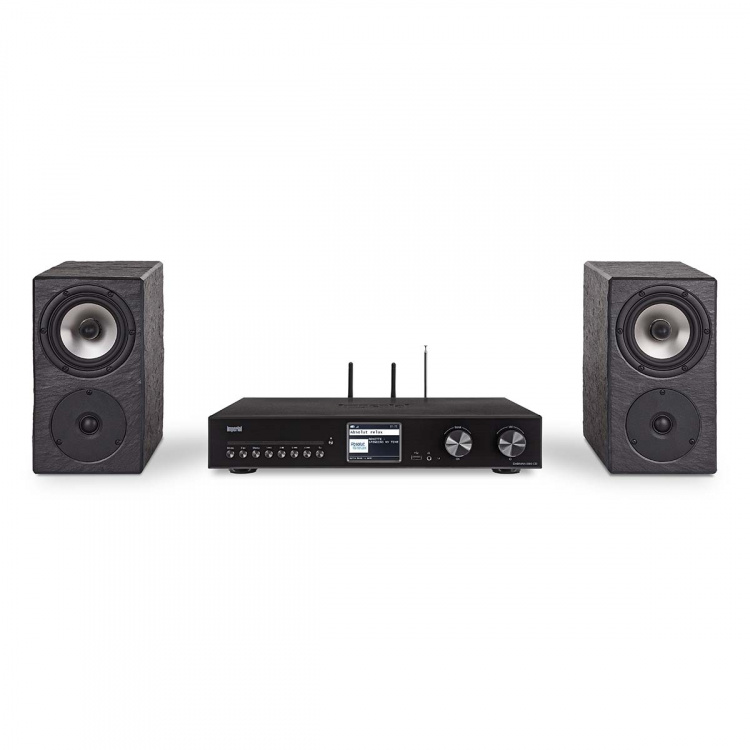 imperial DABMAN i560 CD Alt-i-ett HiFi-system med forsterker og CD-spiller DAB+ / FM / Internett / Bluetooth Svart imperial DABMAN i560 CD Alt-i-ett HiFi-system med forsterker og CD-spiller DAB+ / FM / Internett / Bluetooth Svart