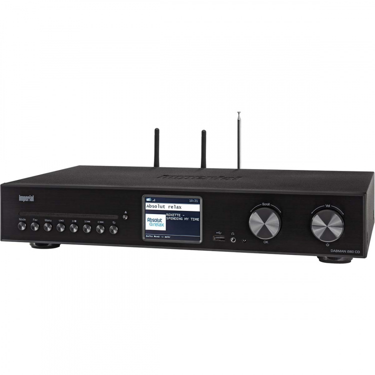 imperial DABMAN i560 CD Alt-i-ett HiFi-system med forsterker og CD-spiller DAB+ / FM / Internett / Bluetooth Svart imperial DABMAN i560 CD Alt-i-ett HiFi-system med forsterker og CD-spiller DAB+ / FM / Internett / Bluetooth Svart