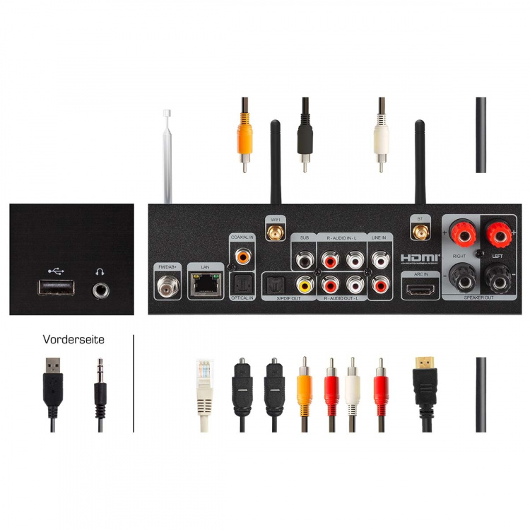 imperial DABMAN i560 CD Alt-i-ett HiFi-system med forsterker og CD-spiller DAB+ / FM / Internett / Bluetooth Svart imperial DABMAN i560 CD Alt-i-ett HiFi-system med forsterker og CD-spiller DAB+ / FM / Internett / Bluetooth Svart