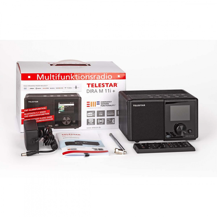 TELESTAR DIRA M11i+ Kompakt multifunksjonsradio EWF DAB+ / FM / Internett / Bluetooth TELESTAR DIRA M11i+ Kompakt multifunksjonsradio EWF DAB+ / FM / Internett / Bluetooth