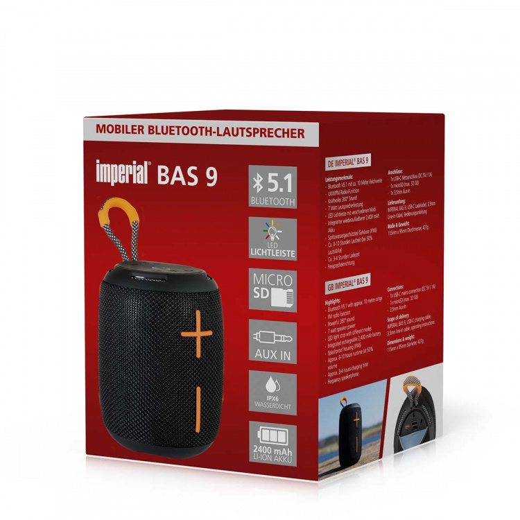 imperial BAS 9 Bluetooth-høyttaler imperial BAS 9 Bluetooth-høyttaler
