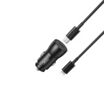 Xo billader CC57 PD 25W 1x USB-C svart + USB-C - Lightning-kabel