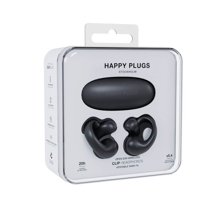 Happy Plugs Headphone Clip OWS True-Wireless Black Happy Plugs Headphone Clip OWS True-Wireless Black