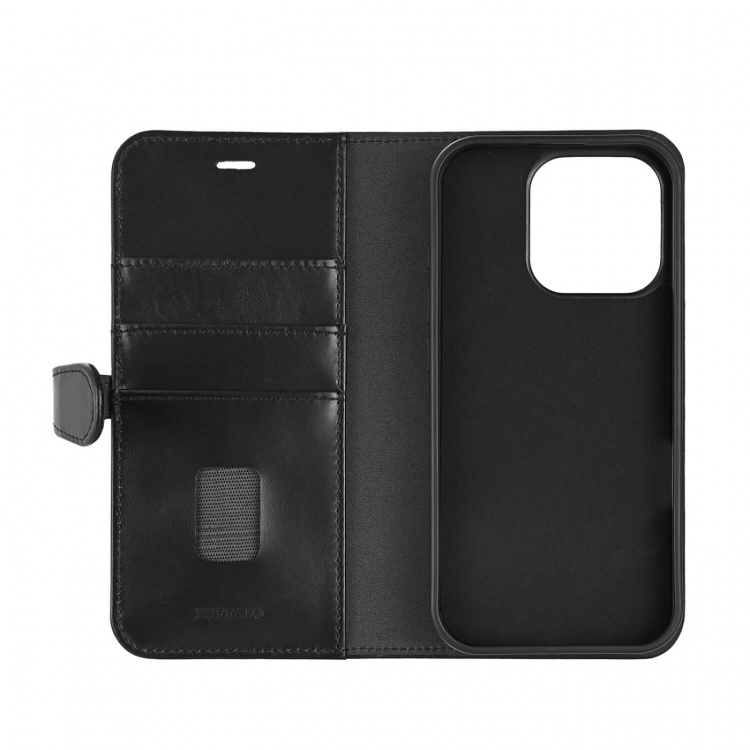 Buffalo 2in1 Leather 3 card MagSeries iPhone 16 Pro Black