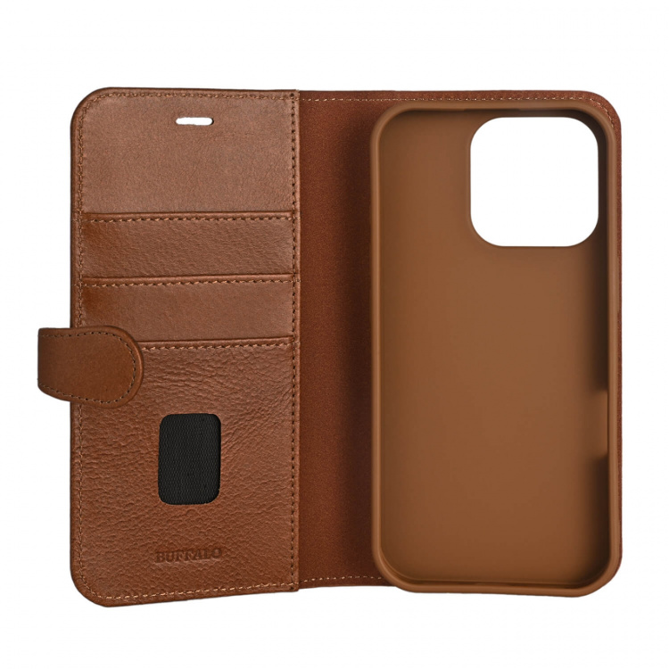 Buffalo 2in1 Leather 3 card MagSeries iPhone 16 Pro Brown Buffalo 2in1 Leather 3 card MagSeries iPhone 16 Pro Brown