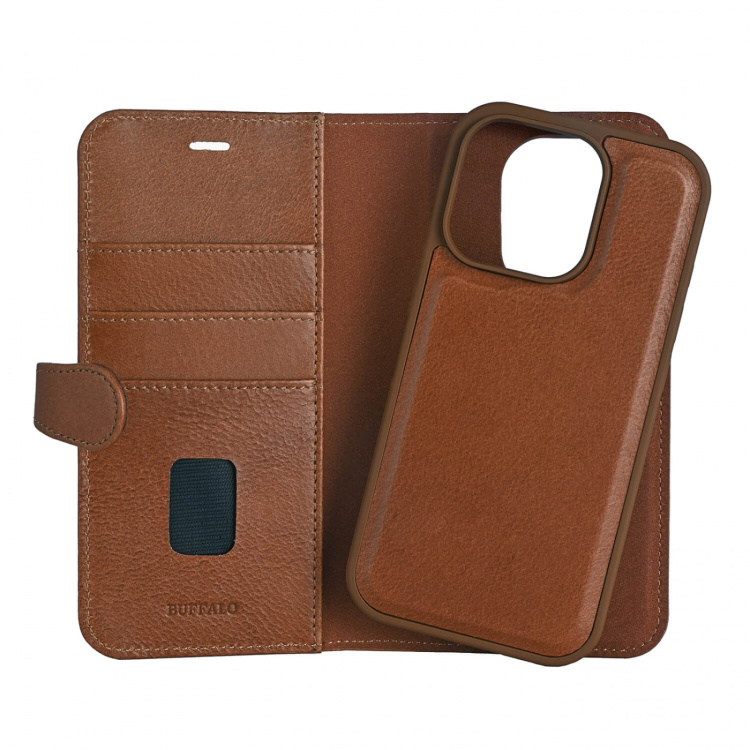 Buffalo 2in1 Leather 3 card MagSeries iPhone 16 Pro Brown Buffalo 2in1 Leather 3 card MagSeries iPhone 16 Pro Brown