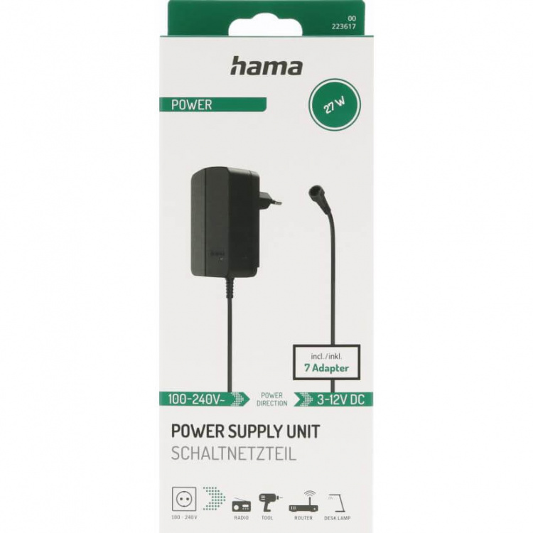 Hama Power Supply Unit Universal 2250mA/27W Black
