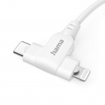 Hama Charging Cable USB-C to USB-C or Lightning 1.5m White