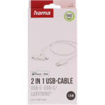 Hama Charging Cable USB-C to USB-C or Lightning 1.5m White