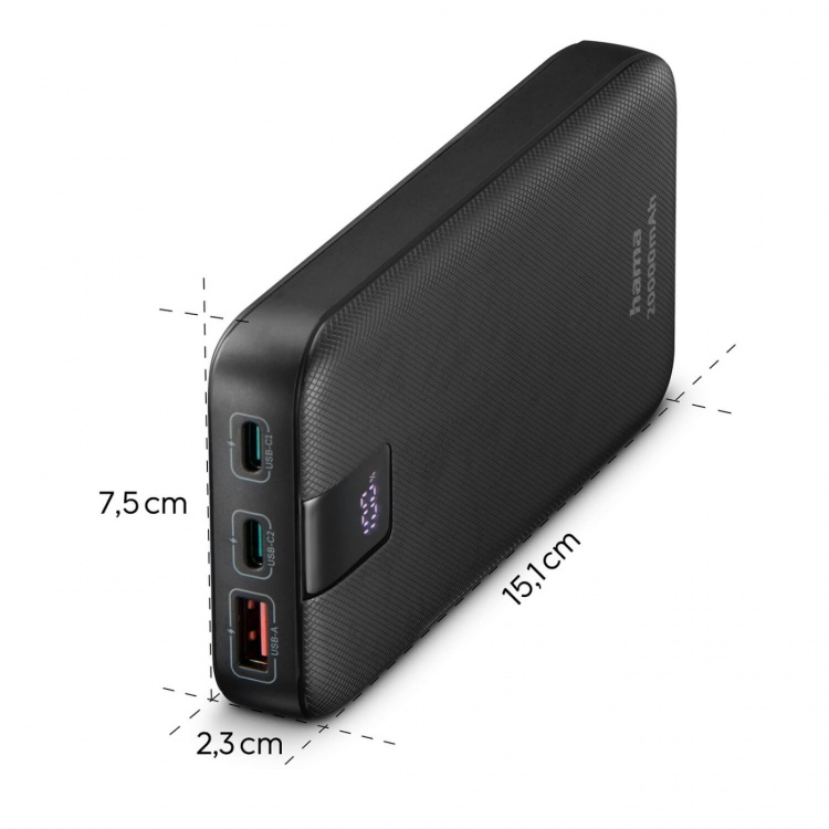 Hama Powerbank PD 20000mAh 2xUSB-C+1xUSB-A Anthracite Hama Powerbank PD 20000mAh 2xUSB-C+1xUSB-A Anthracite