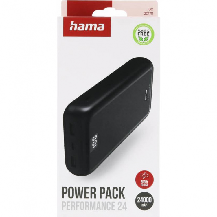 Hama Powerbank 24000mAh 2xUSB-A+1xUSB-C Anthracite