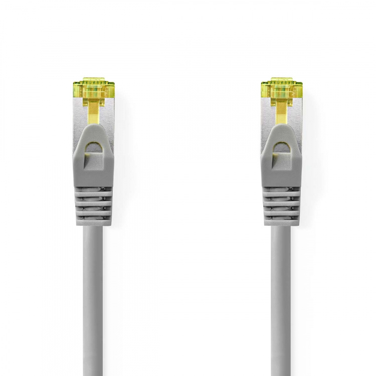 Nedis CAT7 nettverkskabel | S/FTP | RJ45 Han | RJ45 Han | 0.25 m | Snagless | Rund | LSZH | Grå | Label