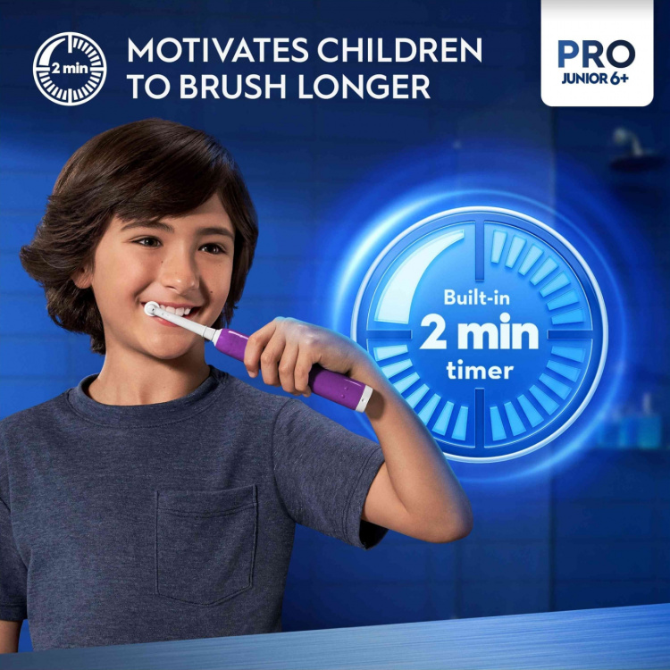 Oral B Elektrisk tannbørste Junior Purple SUT Oral B Elektrisk tannbørste Junior Purple SUT