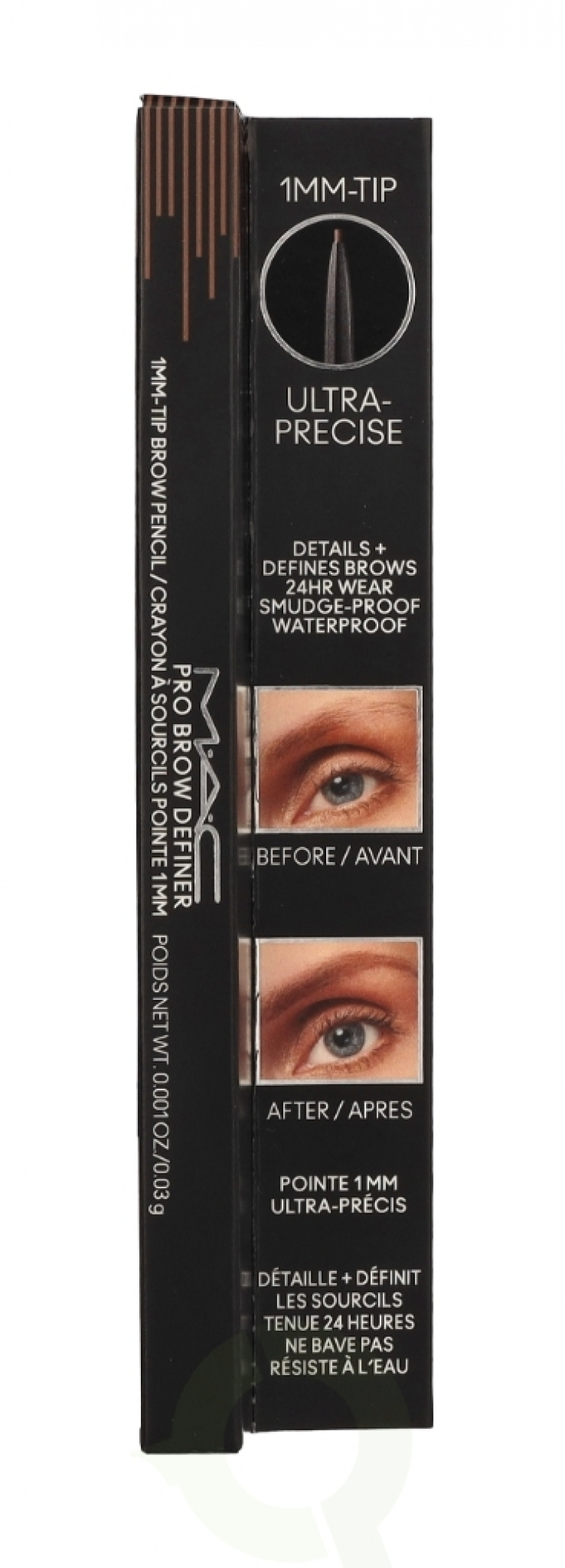 MAC Pro Brow Definer 1 Mm Tip Brow Pencil 24 Hour Waterproof 0,03 g Brunette