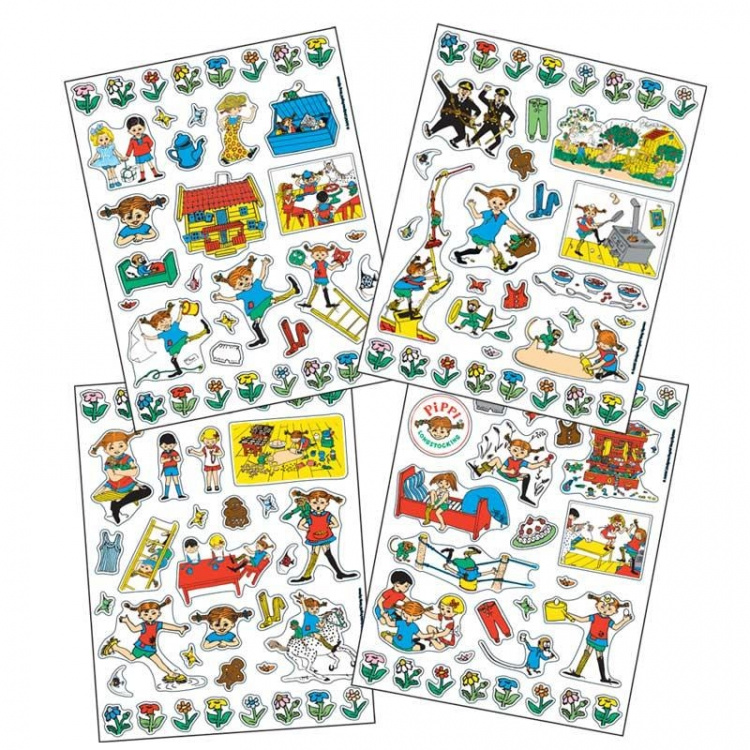 Barbo Toys Pippi Klistremerker Villa Villekulla m. 140 klistremerker
