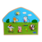 Barbo Toys Peppa Pig formet puslespill i tre - Playground