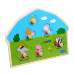 Barbo Toys Peppa Pig formet puslespill i tre - Playground