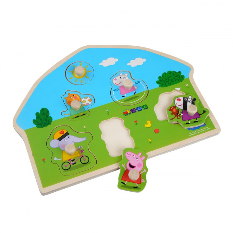 Barbo Toys Peppa Pig formet puslespill i tre - Playground