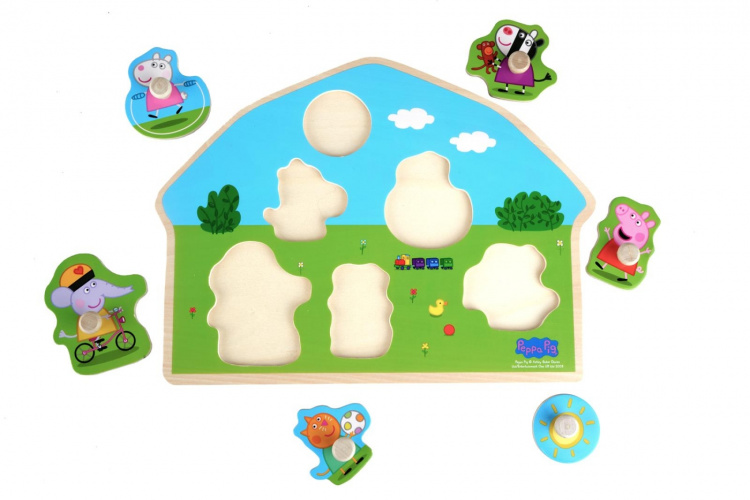 Barbo Toys Peppa Pig formet puslespill i tre - Playground