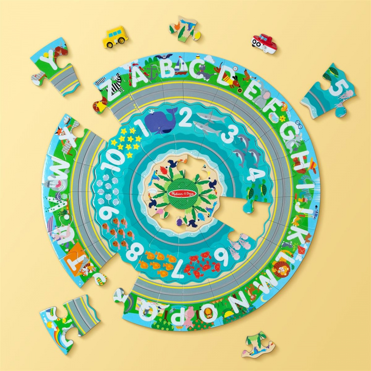 Melissa & Doug Gulvpuslespill og lekesett Round the Shore