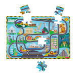 Melissa & Doug Gulvpuslespill og lekesett Race Track