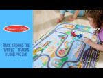 Melissa & Doug Gulvpuslespill og lekesett Race Track
