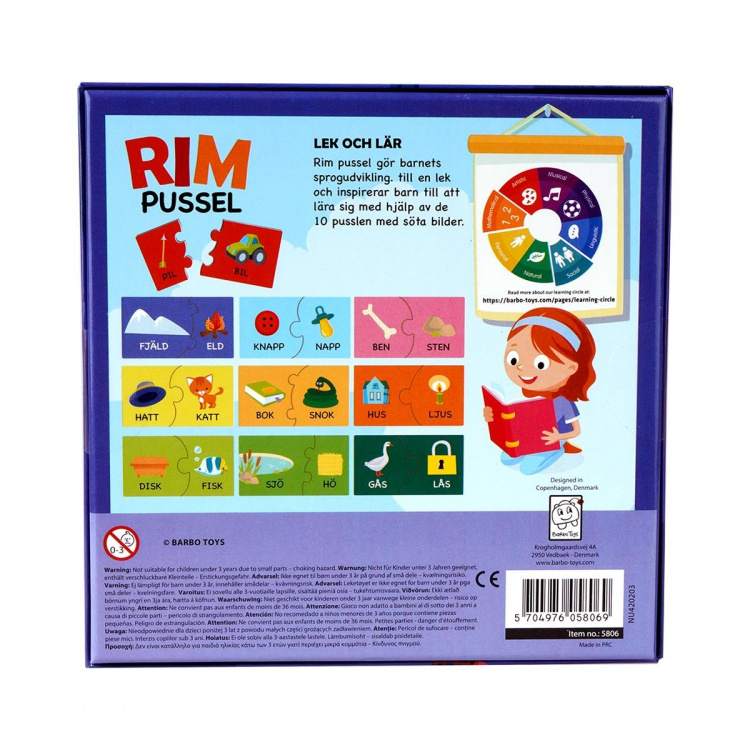 Barbo Toys Barbo Classic Pedagog Spel Rim Pussel (SE) Barbo Toys Barbo Classic Pedagog Spel Rim Pussel (SE)