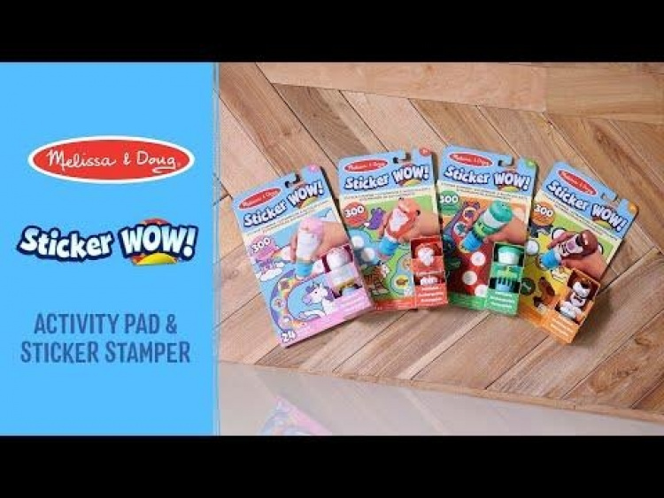 Melissa & Doug Klistremerke WOW! Dino med bok og klistremerker