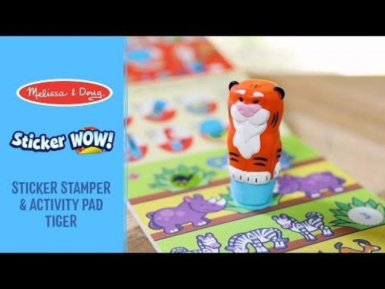 Melissa & Doug Klistremerke WOW! Tiger med bok og klistremerker
