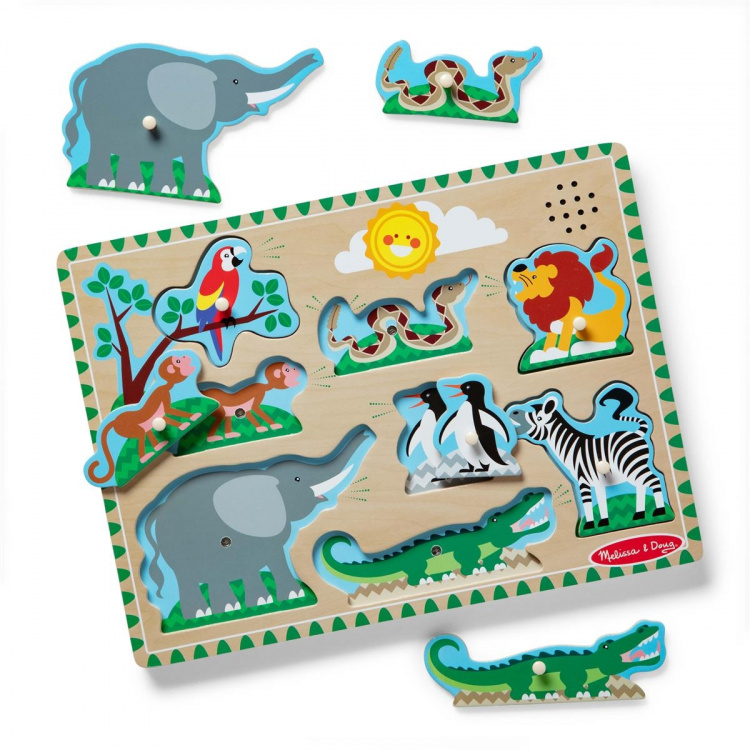 Melissa & Doug Lydpuslespill Zoo Animals