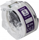 Brother CZ1001 selvklebende tape, 9 mm x 5 m, hvit