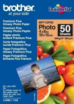 Brother BP71GP50 Premium Plus fotopapir, 10 x 15 cm, 50 ark