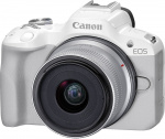 Canon EOS R50 systemkamera, hvit + 18-45 mm objektiv