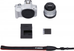 Canon EOS R50 systemkamera, hvit + 18-45 mm objektiv