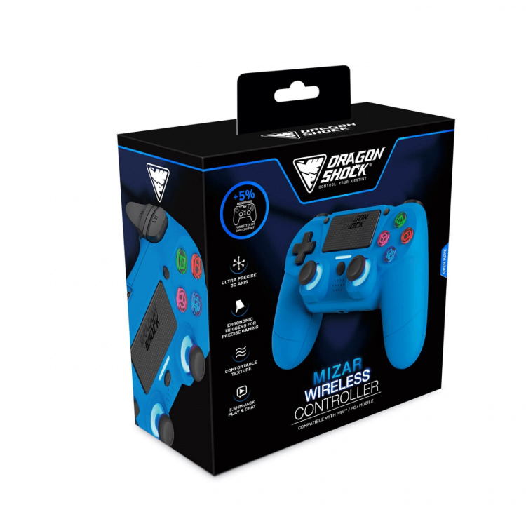 DragonShock Controller Mizar PS4 PC Mobile Blue