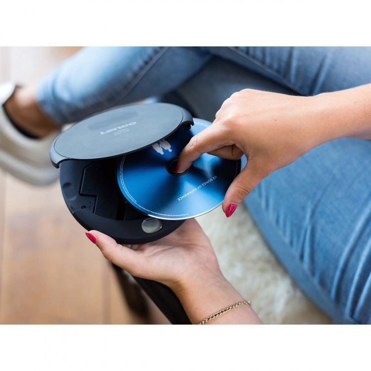 Lenco Bærbar CD-spiller med ladefunksjon