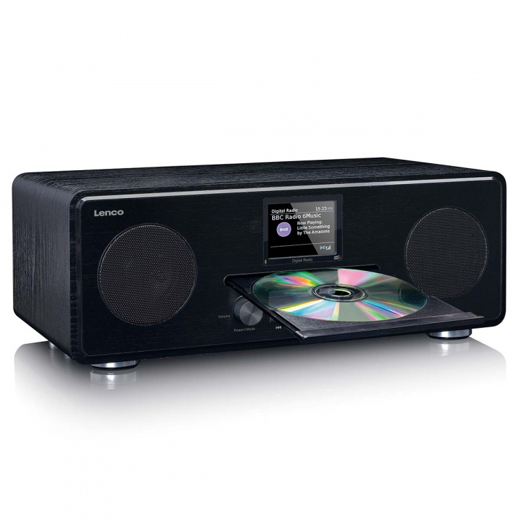 Lenco DAB+ FM-radio med CD MP3-spiller Bluetooth® Svart Lenco DAB+ FM-radio med CD MP3-spiller Bluetooth® Svart