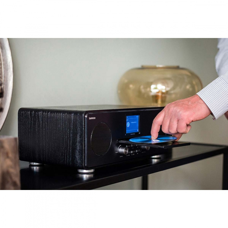 Lenco DAB+ FM-radio med CD MP3-spiller Bluetooth® Svart Lenco DAB+ FM-radio med CD MP3-spiller Bluetooth® Svart