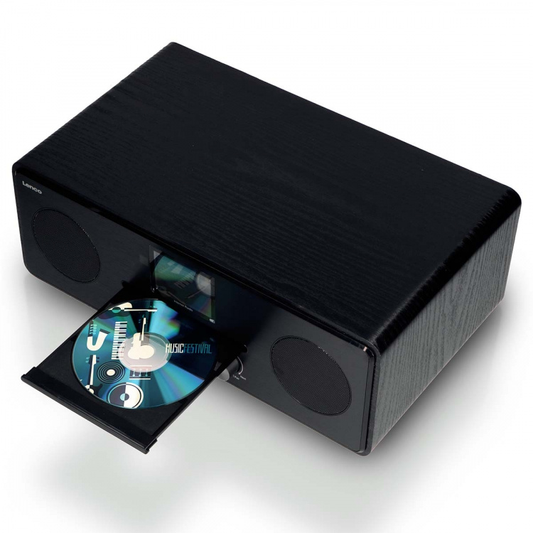 Lenco Internett / DAB+ / FM-radio med CD-spiller og Bluetooth® Svart Lenco Internett / DAB+ / FM-radio med CD-spiller og Bluetooth® Svart