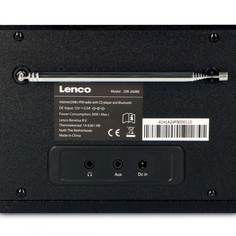 Lenco Internett / DAB+ / FM-radio med CD-spiller og Bluetooth® Svart Lenco Internett / DAB+ / FM-radio med CD-spiller og Bluetooth® Svart