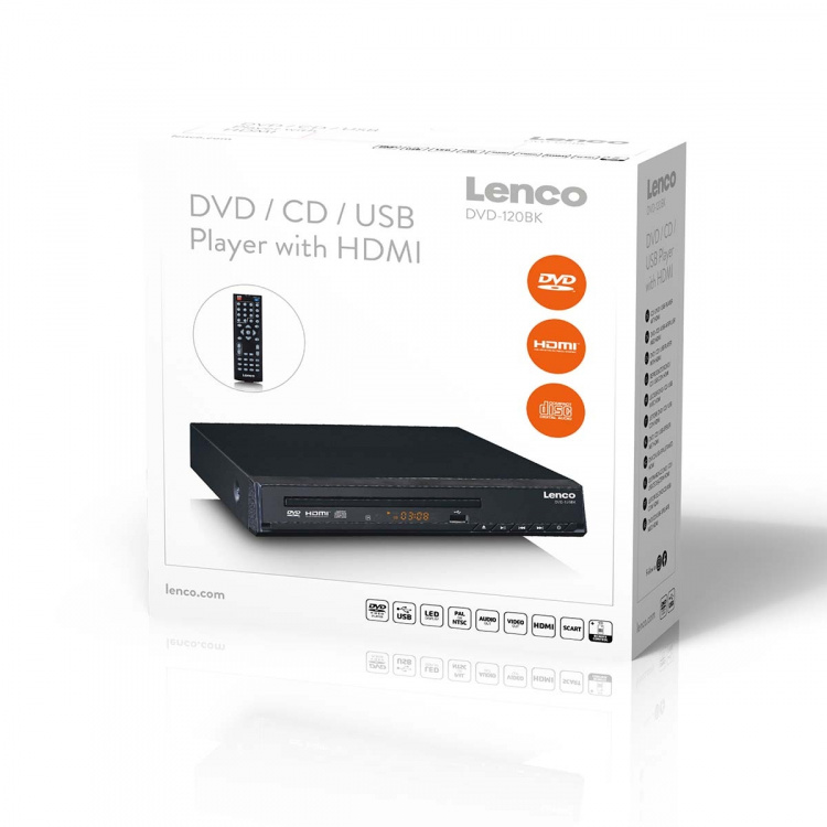 Lenco Kompakt DVD/CD-spiller med USB-avspilling