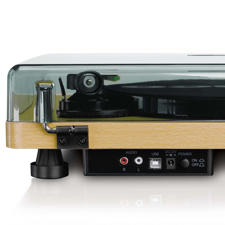 Lenco Platespiller med automatisk stopp og PC-koding Wood