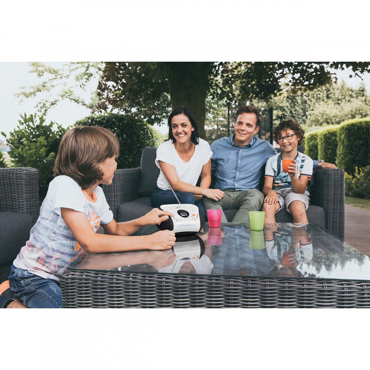 Lenco Bærbar stereo FM-radio med CD Hvit