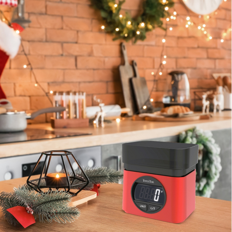 Terraillon Kjøkkenvekt Mythic 70`s Rouge 5 kg