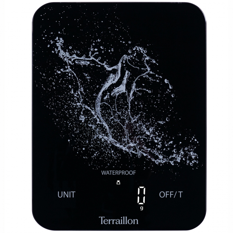 Terraillon Kjøkkenvekt Aqua Resist oppladbar usb-c, 8 kg