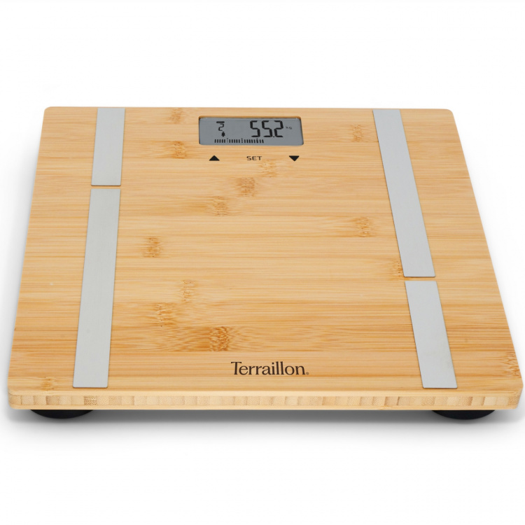 Terraillon Personvekt Bamboo Fit BMI 10 brukere, 180 kg