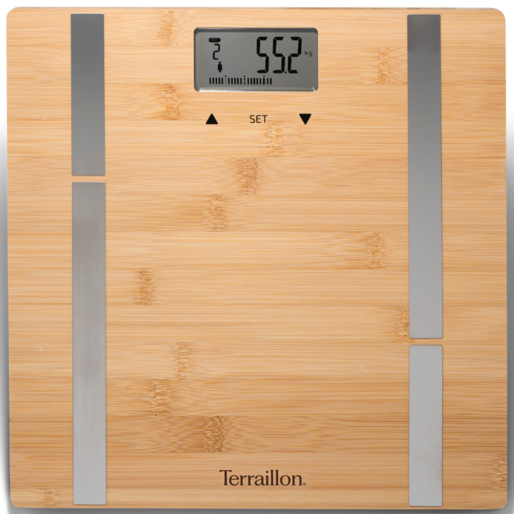 Terraillon Personvekt Bamboo Fit BMI 10 brukere, 180 kg